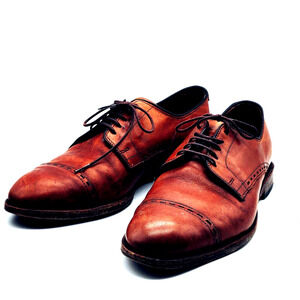 Allen Edmonds Madison Ave Walnut Mens Cap Toe Oxford Leather Dress Shoes 9.5 D